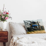 Almohada de salud tractor en azul