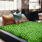 Juego de ropa de cama para terapia en verde claro con signo de interrogación