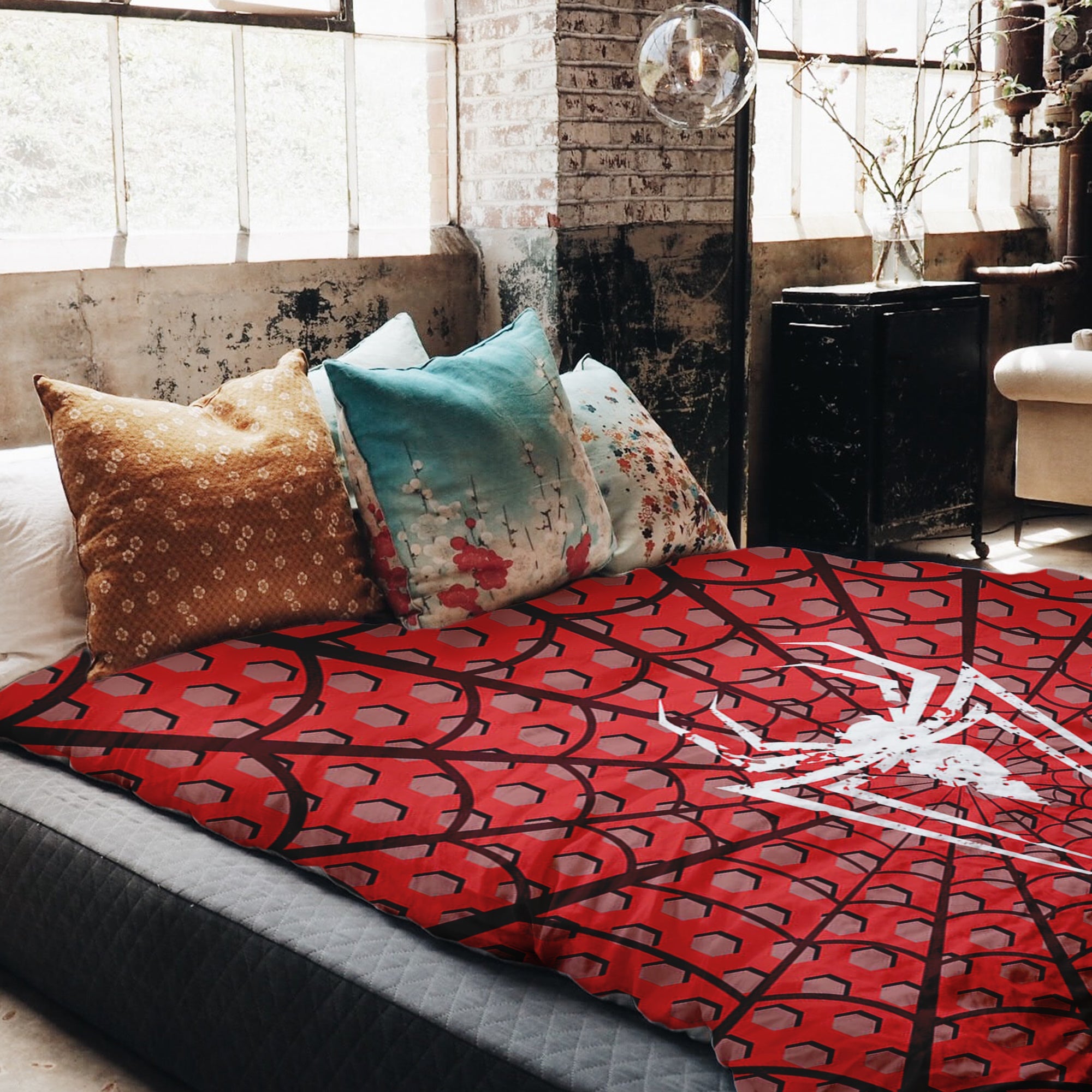 Set de ropa de cama con manta terapéutica Spiderman Araña