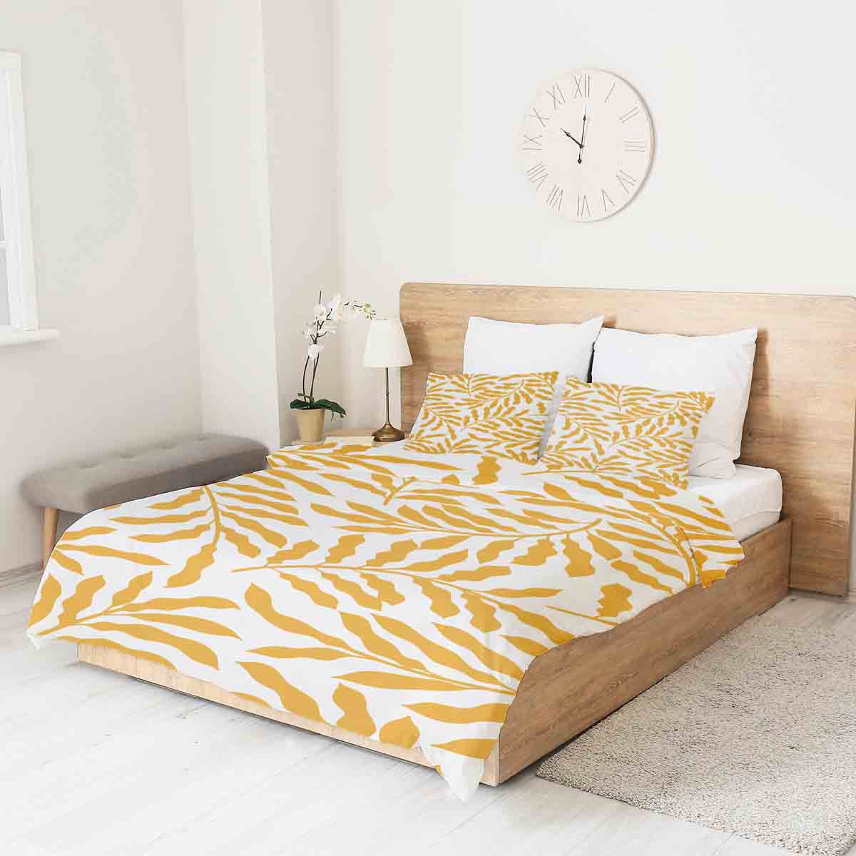 Manta terapéutica original - Funda de algodón con ramas amarillas