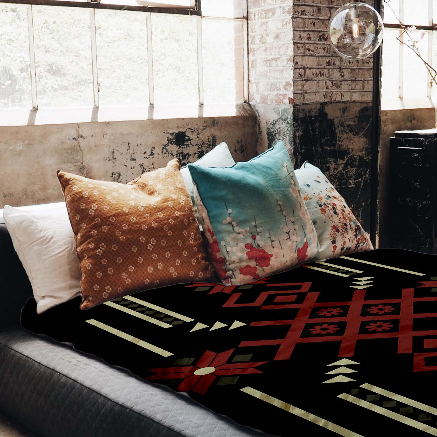 Set de ropa de cama con manta terapéutica y gran copo de nieve