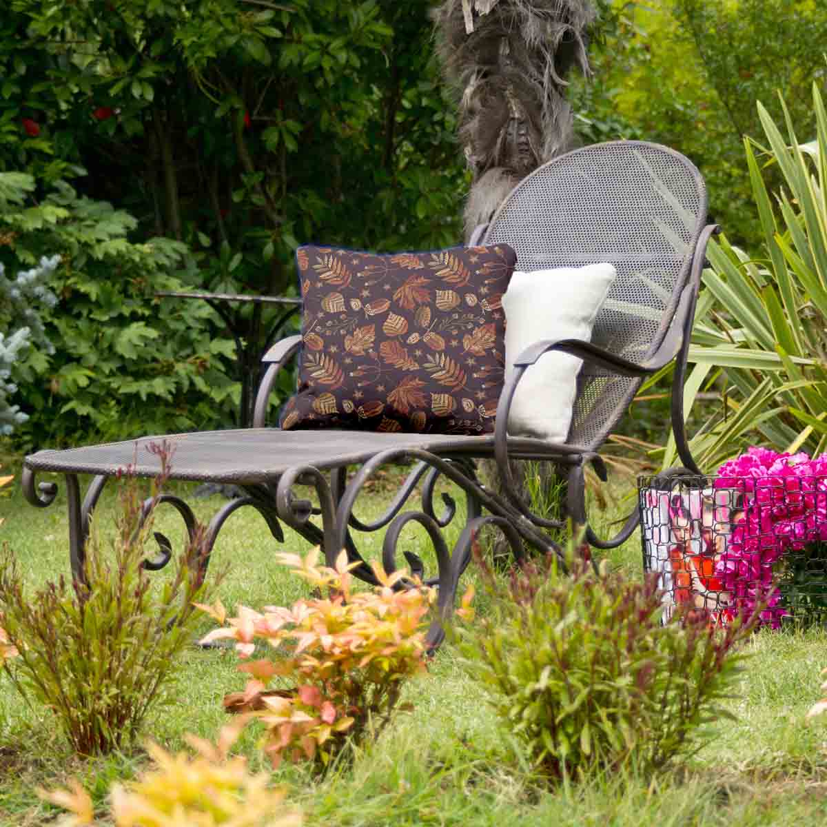 Almohada de salud hojas otoñales marrones