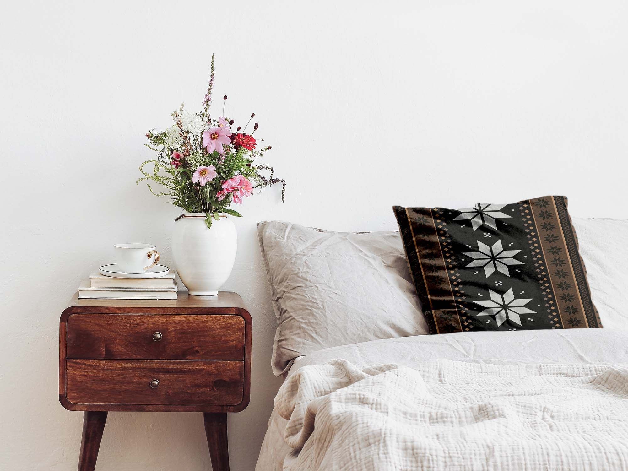 Almohada de salud a rayas con estrellas