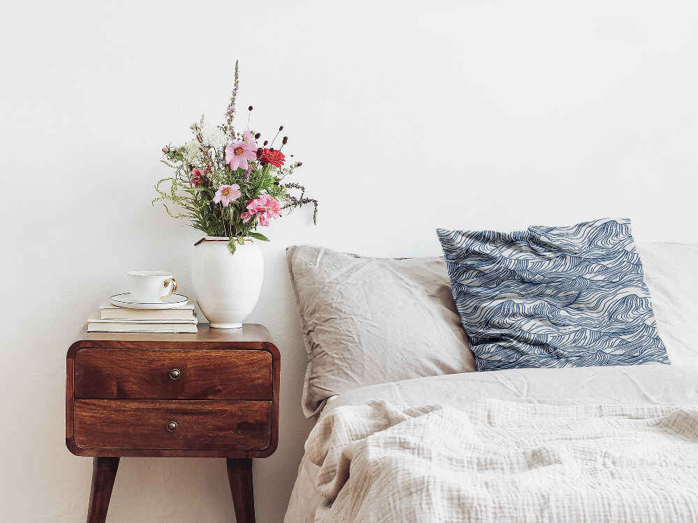 Almohada de salud ondas en azul