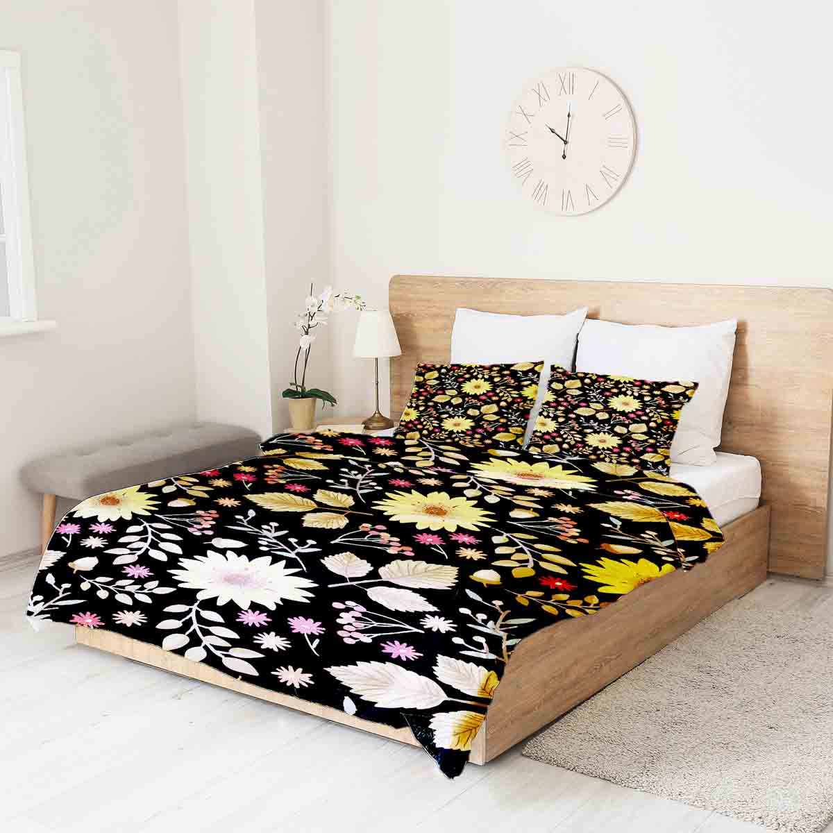 Manta terapéutica original - Funda de algodón con girasol