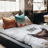 Set de ropa de cama con manta terapéutica blanca Venom