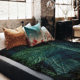 Set de ropa de cama con manta terapéutica Hojas verdes