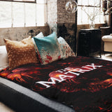 Manta terapéutica original - Funda de algodón roja con inscripción The Matrix