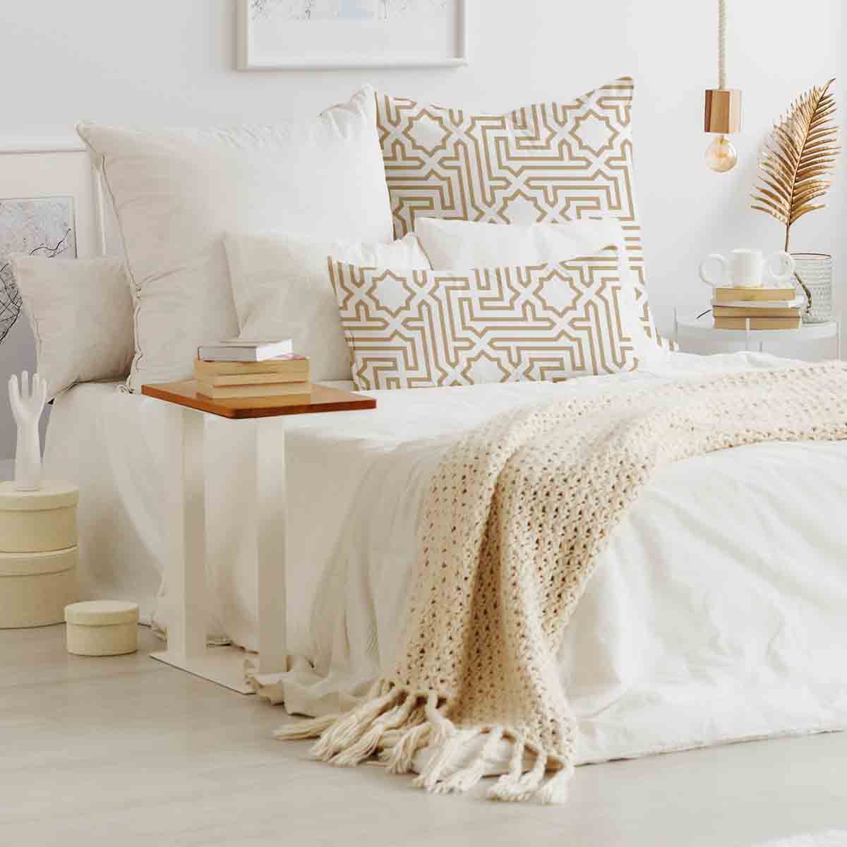 Almohada de salud beige con formas