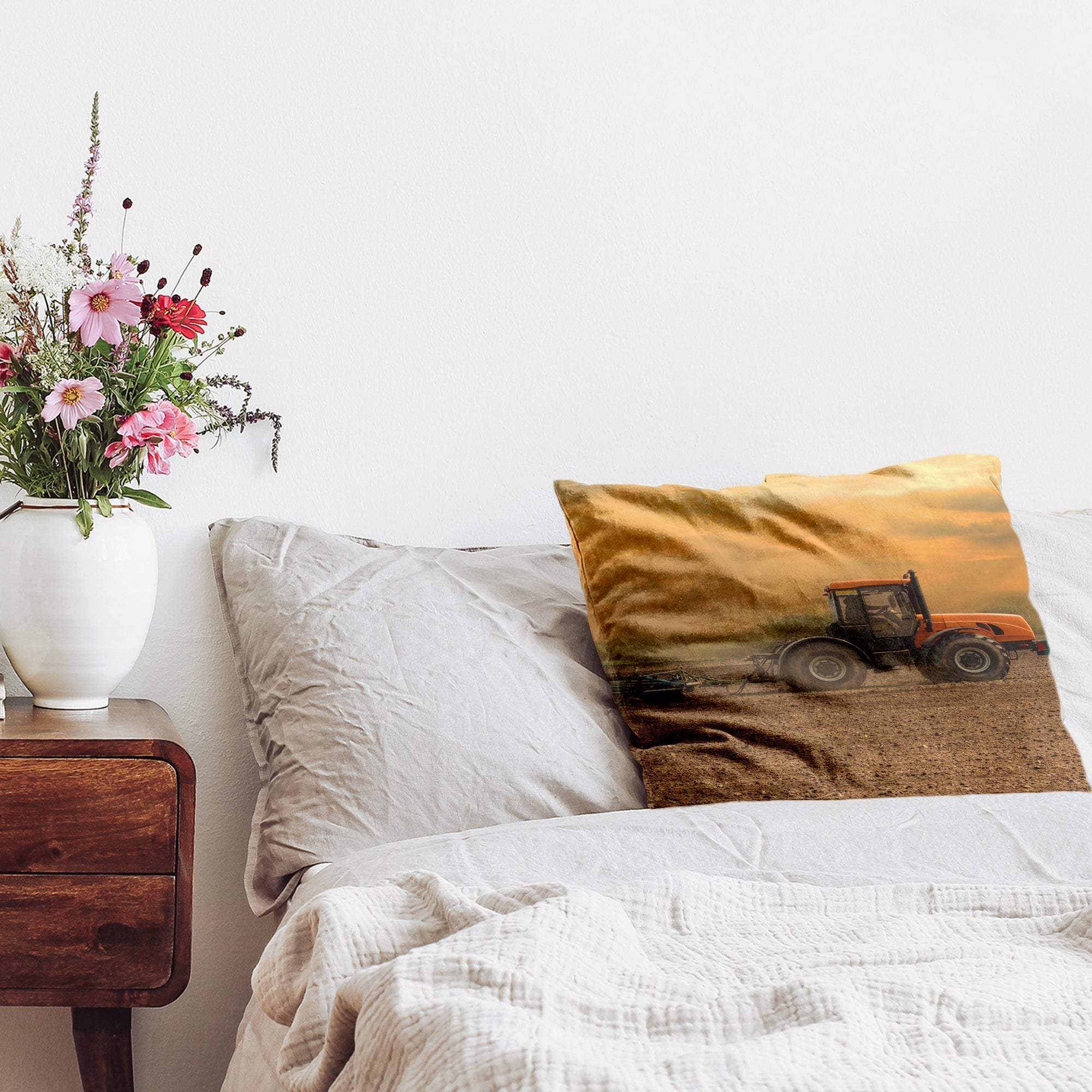 Almohada de salud tractor con remolque