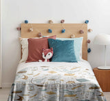 Set de ropa de cama con manta terapéutica blanca cosas mágicas