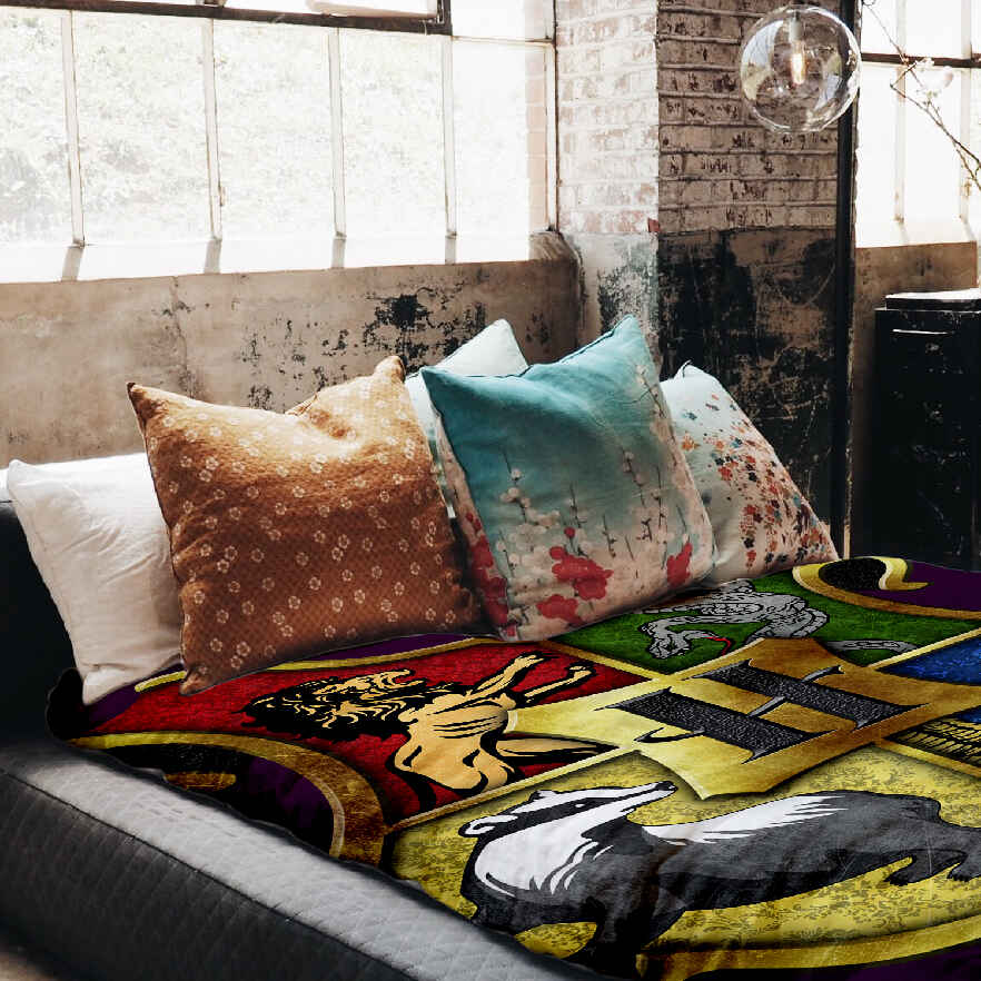 Manta terapéutica original - Funda de algodón Casas de Hogwarts