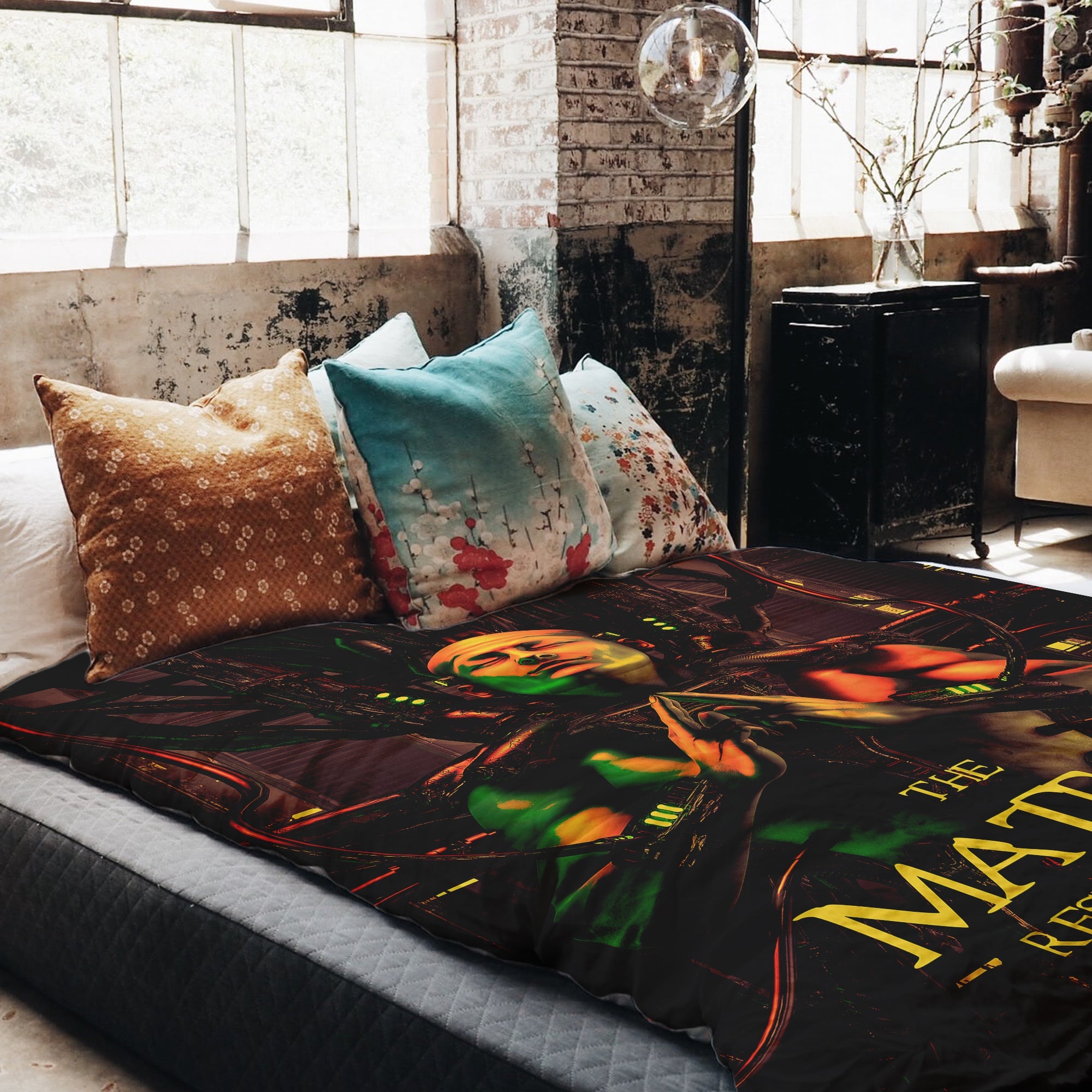 Juego de ropa de cama con manta terapéutica marrón Matrix