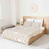 Manta terapéutica original - Funda de algodón beige con formas