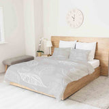 Manta terapéutica original - Funda de algodón beige con hojas claras