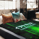 Manta terapéutica original - Funda de algodón verde con inscripción china