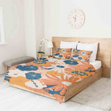 Manta terapéutica original - Funda de algodón con flores de gerbera