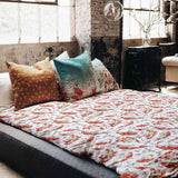 Set de ropa de cama con manta terapéutica Karpfen naranja