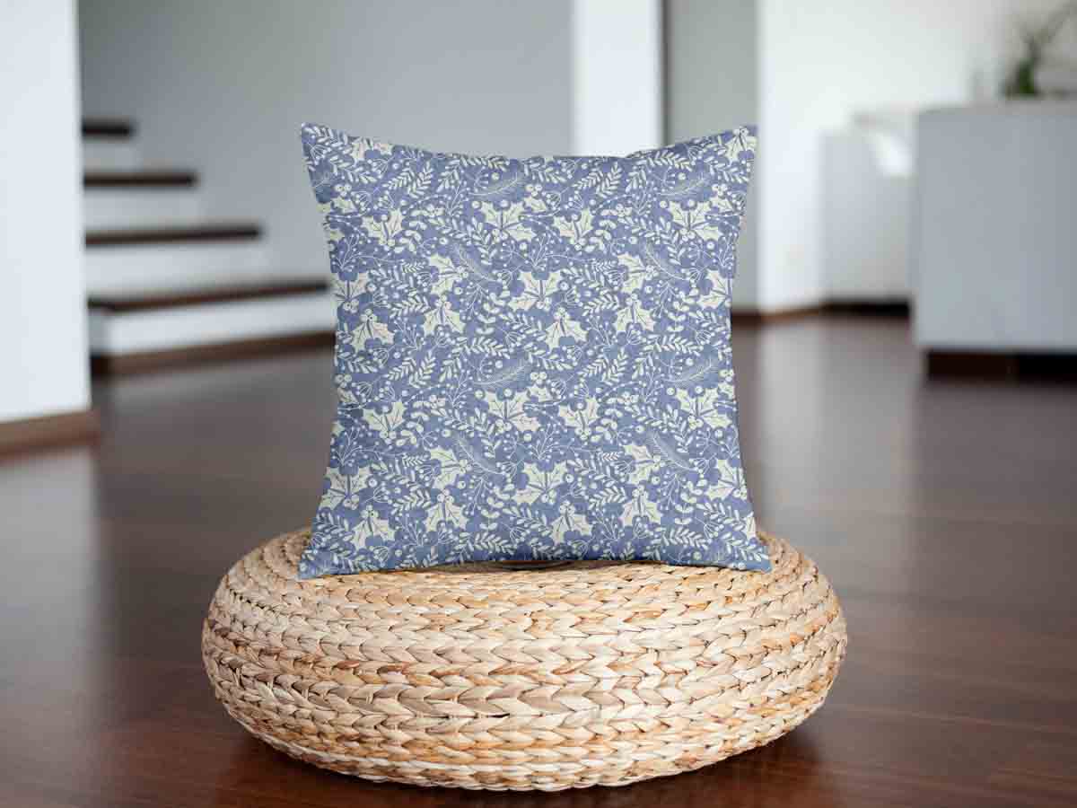Almohada de salud azul Navidad