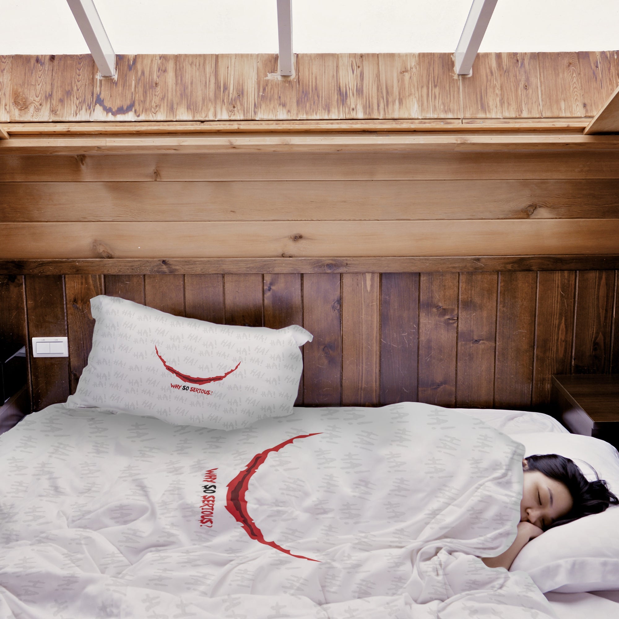 Set de ropa de cama con manta terapéutica blanca ¿Por qué tan serio?