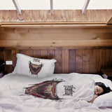 Set de ropa de cama con manta terapéutica blanca Venom
