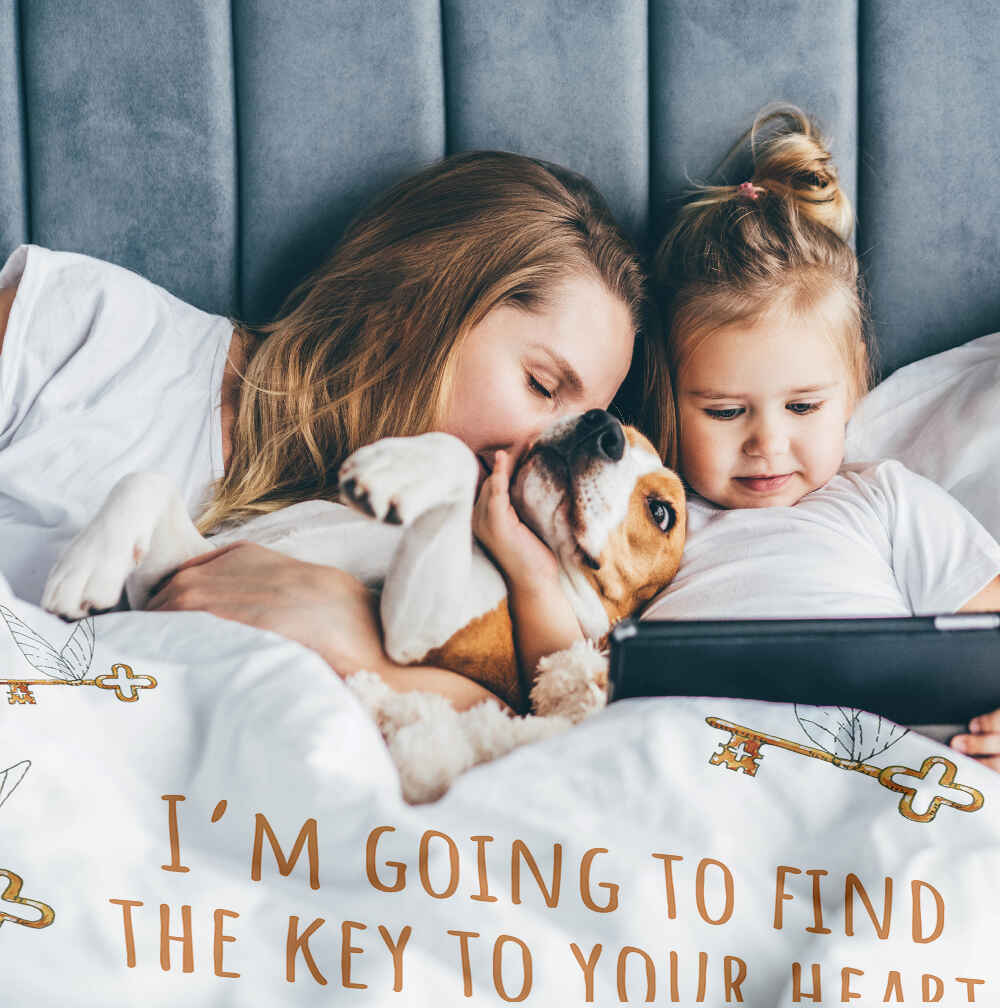 Set de ropa de cama con manta terapéutica blanca con llave voladora