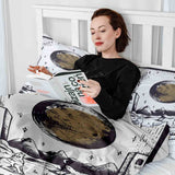 Set de ropa de cama con manta terapéutica Lobo y Luna