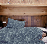 Set de ropa de cama con manta terapéutica Ondas en el mar