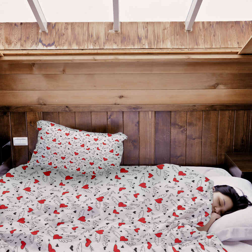 Set de ropa de cama con manta terapéutica Amor da alas