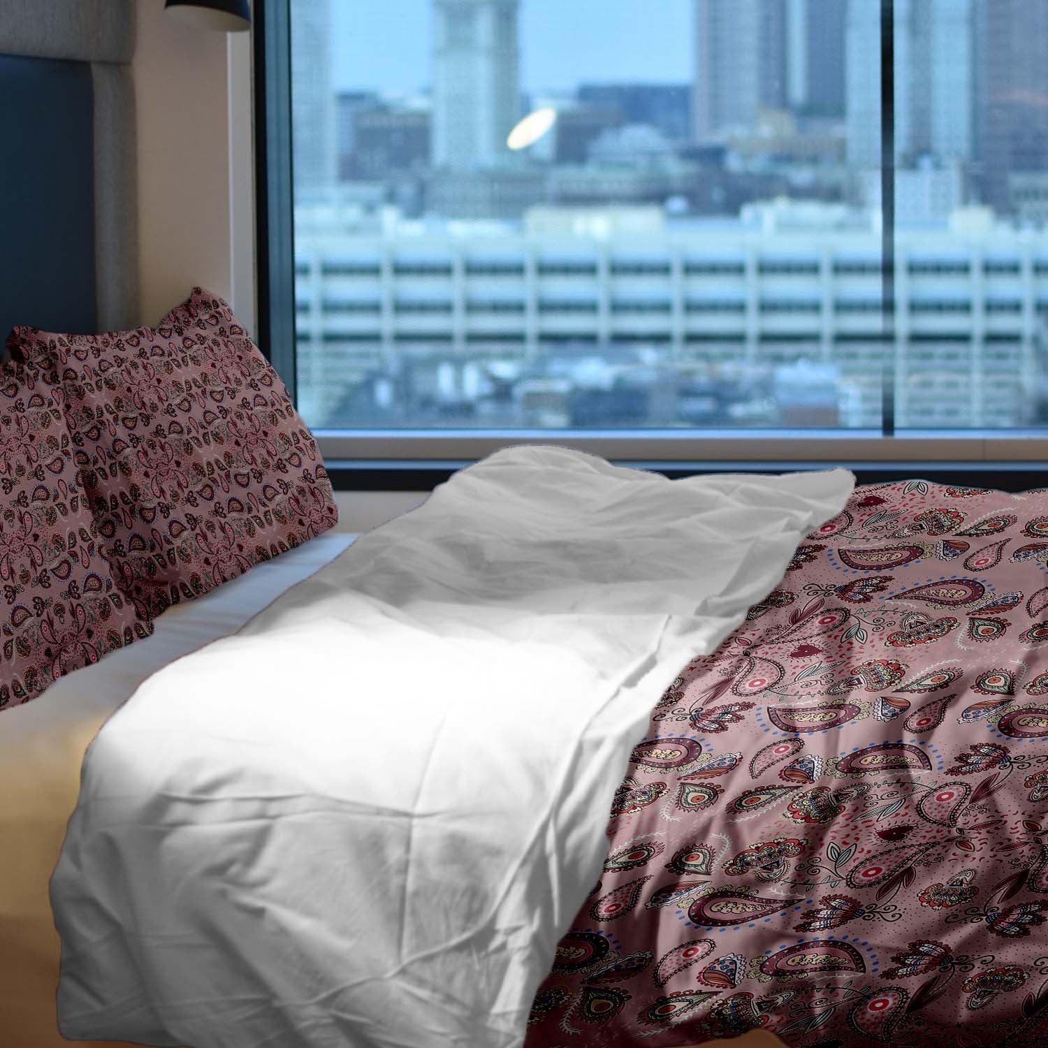 Set de ropa de cama con manta terapéutica rosa mandala