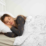 Juego de ropa de cama Theapiedecken con rostro de mujer Boho