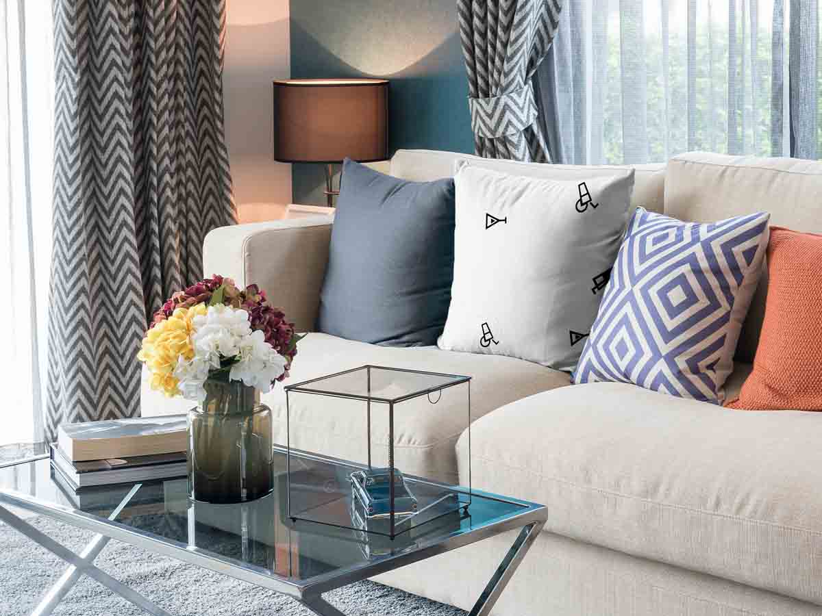 Almohada de salud blanca cócteles