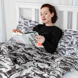 Set de ropa de cama con manta terapéutica Halloween Gato
