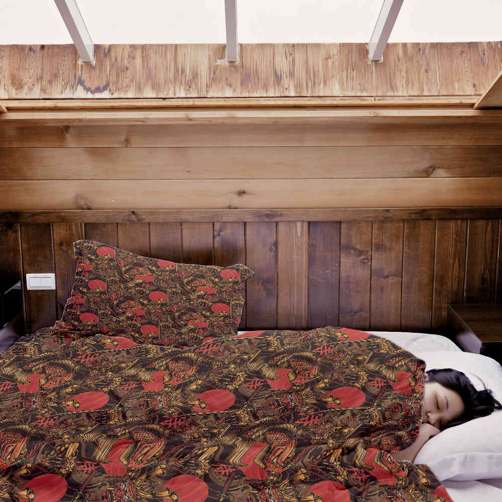 Set de ropa de cama con manta terapéutica de combate chino