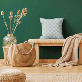 Almohada de salud verde con abeto