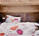 Set de ropa de cama con mantas terapéuticas círculos abstractos