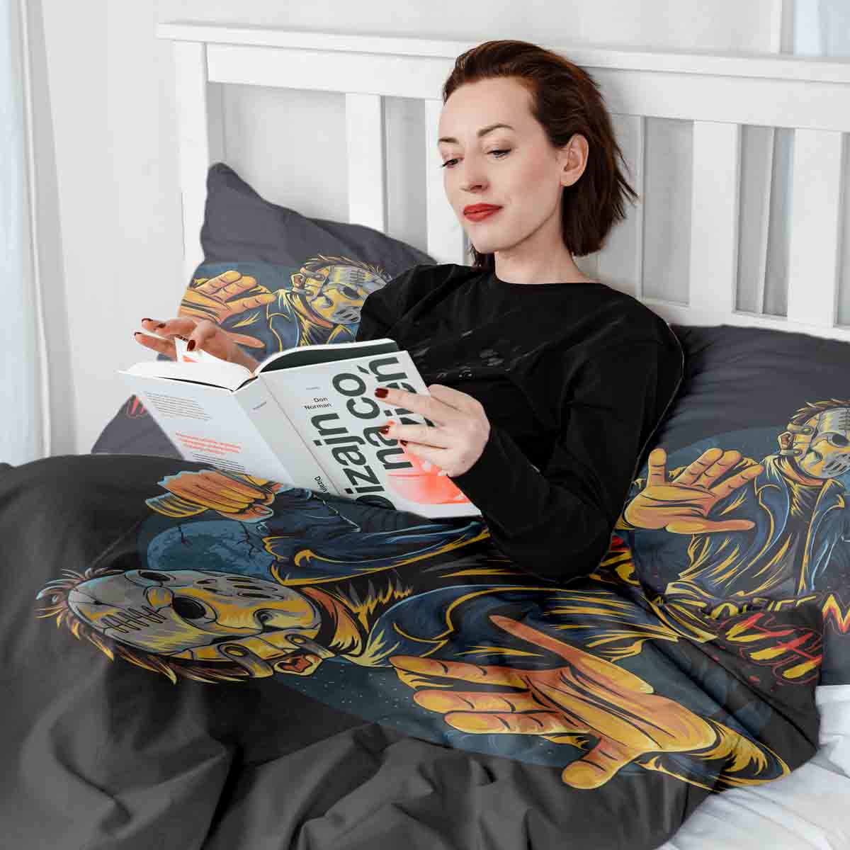 Set de ropa de cama y manta terapéutica Halloween 2