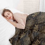 Set de ropa de cama con manta terapéutica negro estrella de Navidad