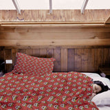 Set de ropa de cama con manta terapéutica rojo para llevar