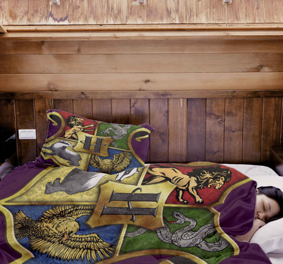 Manta terapéutica original - Funda de algodón Casas de Hogwarts