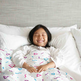 Set de ropa de cama con mantas terapéuticas y muchas formas
