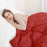 Set de ropa de cama con manta terapéutica rojo regalos