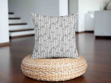 Almohada de salud gris con hojas de arce