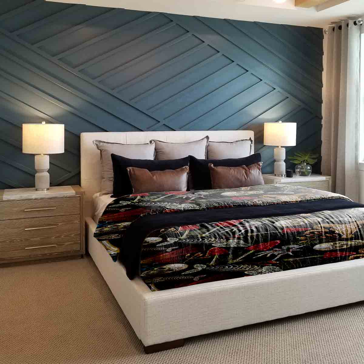 Set de ropa de cama con manta terapéutica Halloween esqueleto