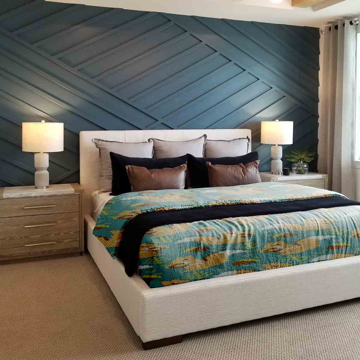 Set de ropa de cama con manta terapéutica verde con ardilla