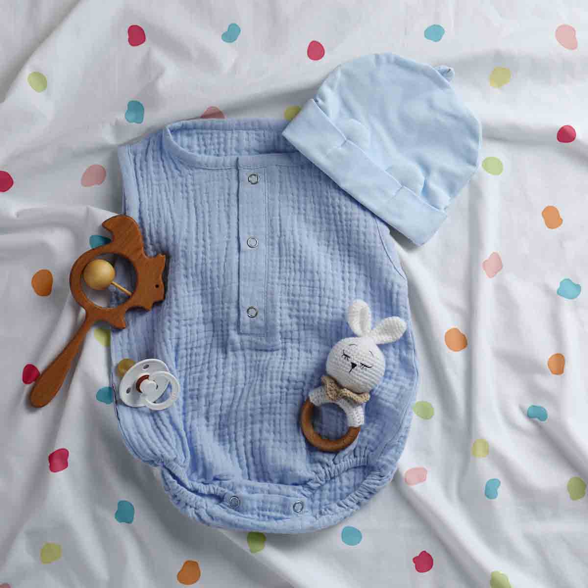 Set de ropa de cama con mantas terapéuticas puntos coloridos