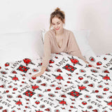 Set de ropa de cama con manta terapéutica amor mixto