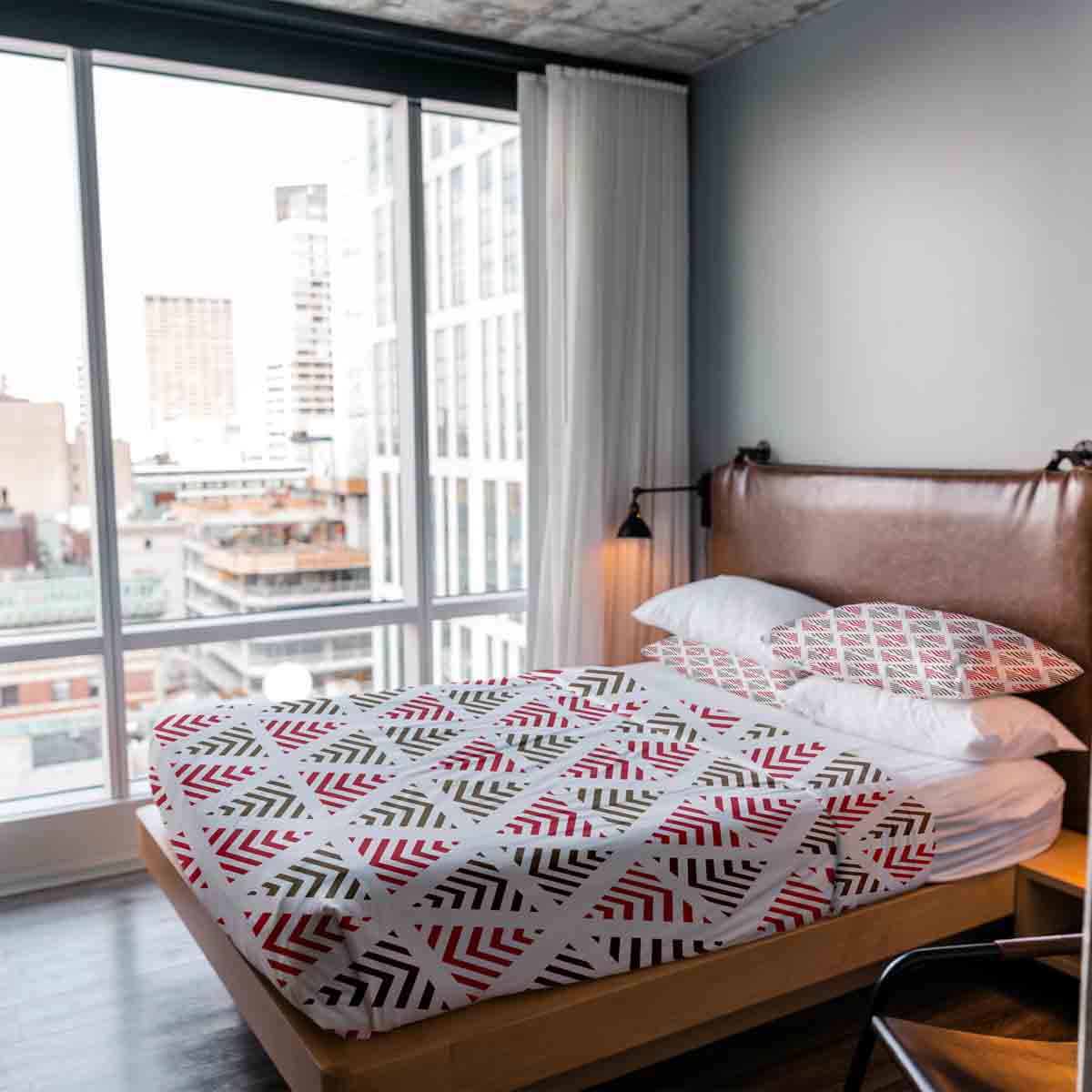 Set de ropa de cama con mantas terapéuticas y triángulos navideños