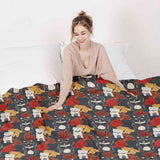Set de ropa de cama con manta terapéutica Gato de la suerte