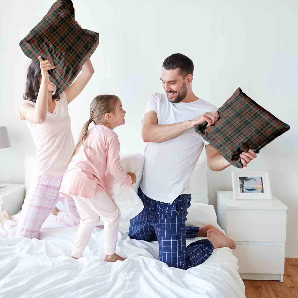Almohada de salud con cuadro navideño
